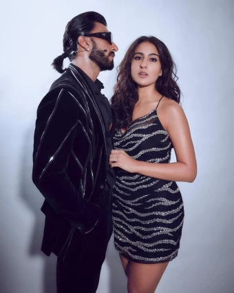 Ranveer Singh dons a jet black suit