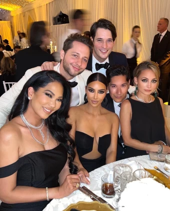 Kim Kardashian was among the many celebrities that attended Paris Hilton's wedding