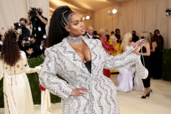 Black curve model Precious Lee Wore the Met Gala's Sparkliest Zoot Suit Inspired Dress