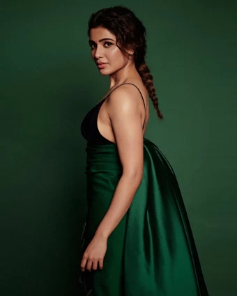 Samantha Ruth Prabhu Sets Temperature Soaring In a Deep Neck Gown