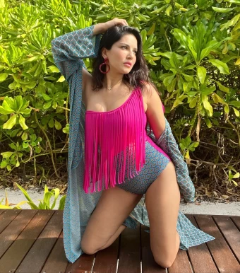 Sunny Leone stuns in the tassel monokini