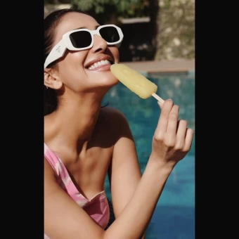 Vaani Kapoor enjoying an ice lolly