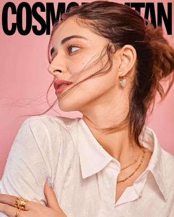 Ananya Panday looks smart in the crisp white shirt