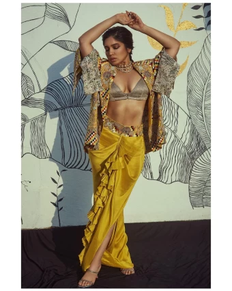 Bhumi Pednekar flaunts her curvaceous figure in the bralette and wrap skirt