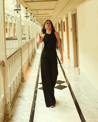 Kareena Kapoor Khan stuns in the tailored black jumpsuit