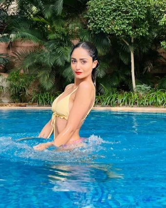 Tridha Choudhury Of Aashram Fame Raises Temperature In Bold Yellow Bikini