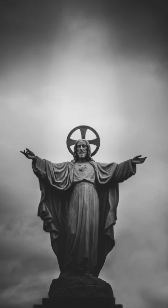 jesus christ halo statue