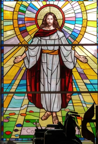 jesus christ stain glass