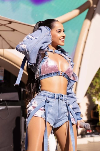 Becky G took the stage at Maluma's music festival in Las Vegas