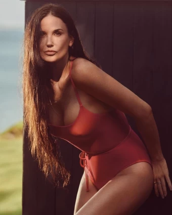 Demi Moore painted the town red in this stylish bikini. Red hot summer,
