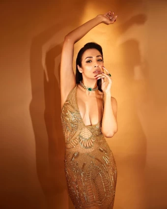 Malaika Arora oozes oomph in a golden dress in her latest photoshoot