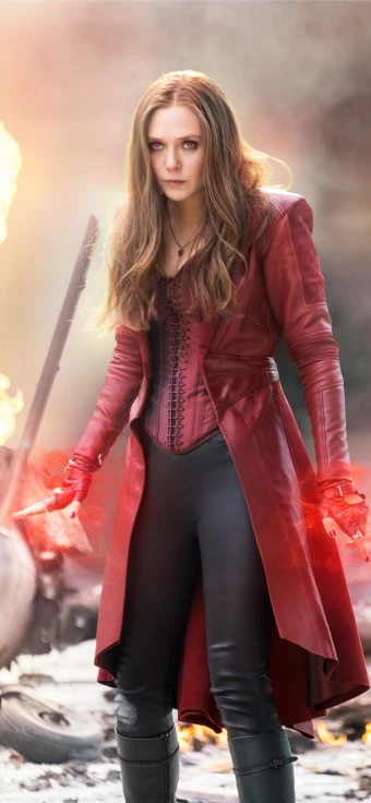 Elizabeth Olsen Avengers Cave iPhone wallpaper