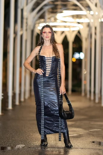 Duct tape bras to â€˜dripping wetâ€™ corsets: Julia Foxâ€™s wildest NYFW outfits