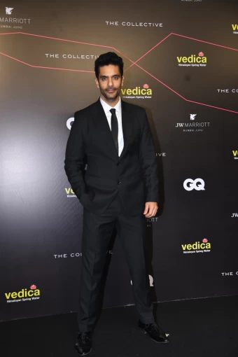 Angad Bedi looks dapper in a black suit at the GQ Best Dressed Awards 2022