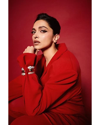 Deepika Padukone looks red hot in the androgynous avatar