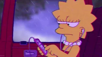 Aesthetic Profile Pictures Of Cartoon Character Liza Simpson Listening Music With Her Ipod From The American Animated Sitcom The Simpsons