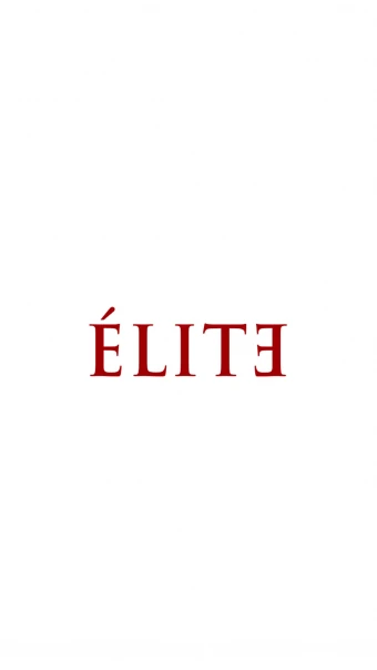 simple and minimalist wallpaper from the Netflix series Elite with a red text in the middle that spells out 