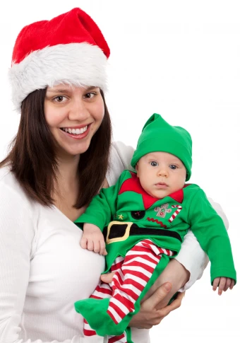 baby boy child christmas costume cute elf hat 4k wallpaper