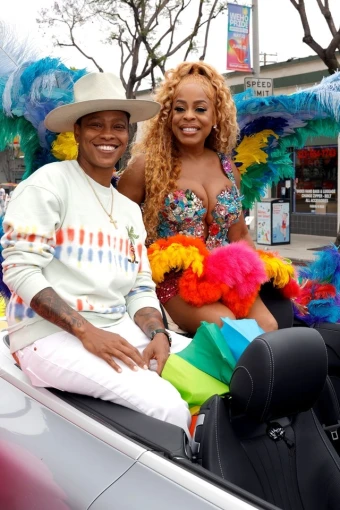 The happy couple attend the 2023 WeHo Pride Parade on June 4, 2023 in West Hollywood, California
