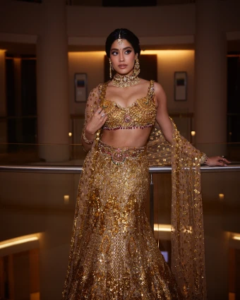 Janhvi Kapoor’s Royal Golden Lehenga