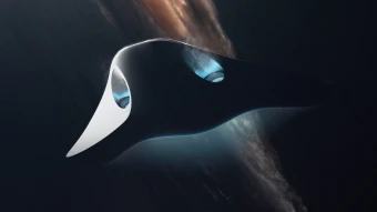 Futuristic Spaceship Wallpaper