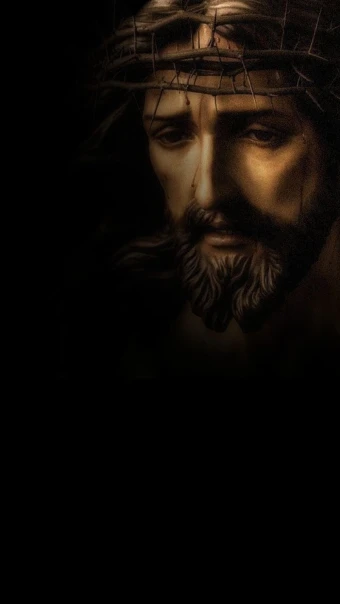 Jesus Face With Black Background