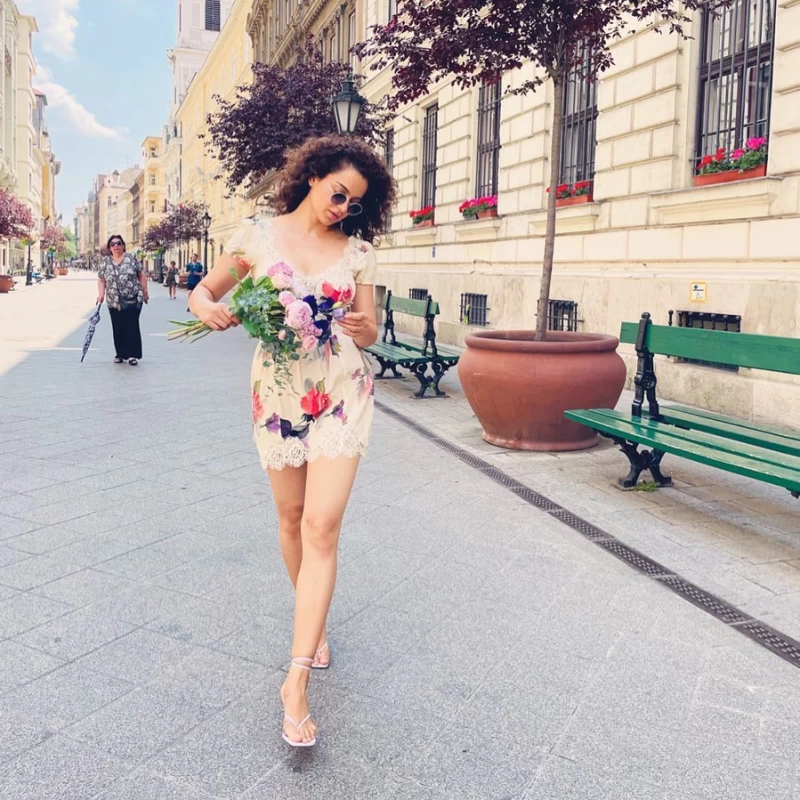 Kangana Ranaut Takes To Budapest Streets In Pretty Floral Dress
