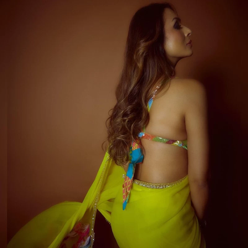 Malaika Arora flaunts her sexy back in the backless blouse