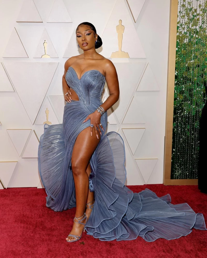 Megan Thee Stallion looks uber sexy in a slinky gown by Gaurav Gupta