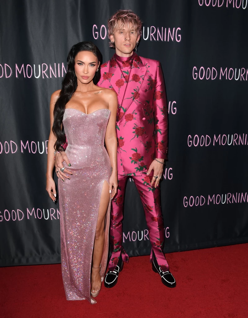 Megan Fox and Machine Gun Kelly hit the “Good Mourning” premiere in pink