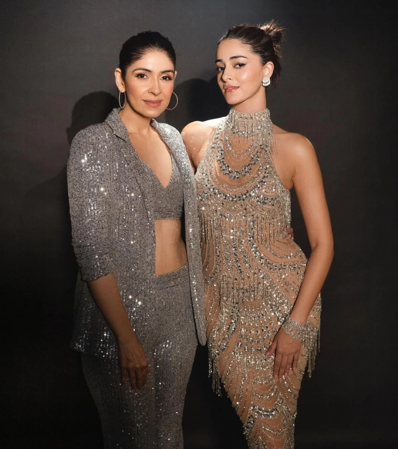 Ananya Panday and Bhavana Pandey dazzle in blingy outfits