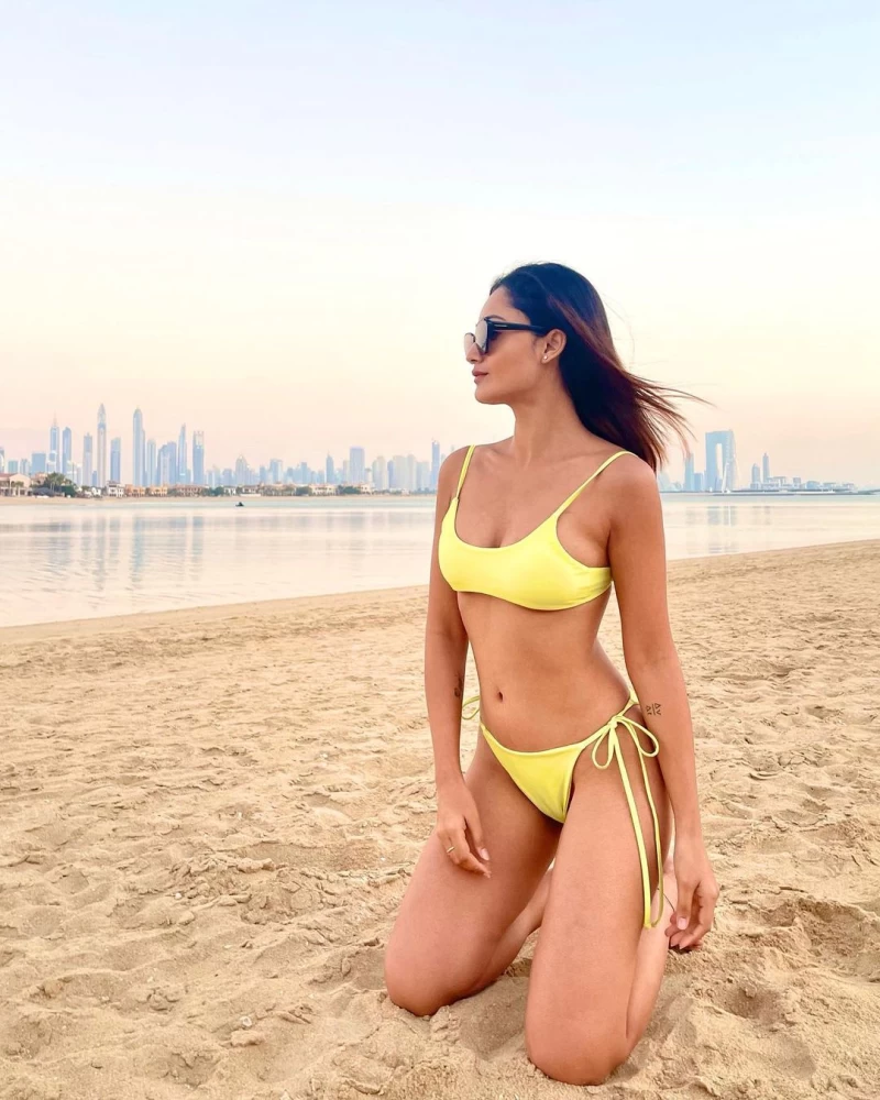Tridha Choudhury looks flawless in the pastel yellow two-piece