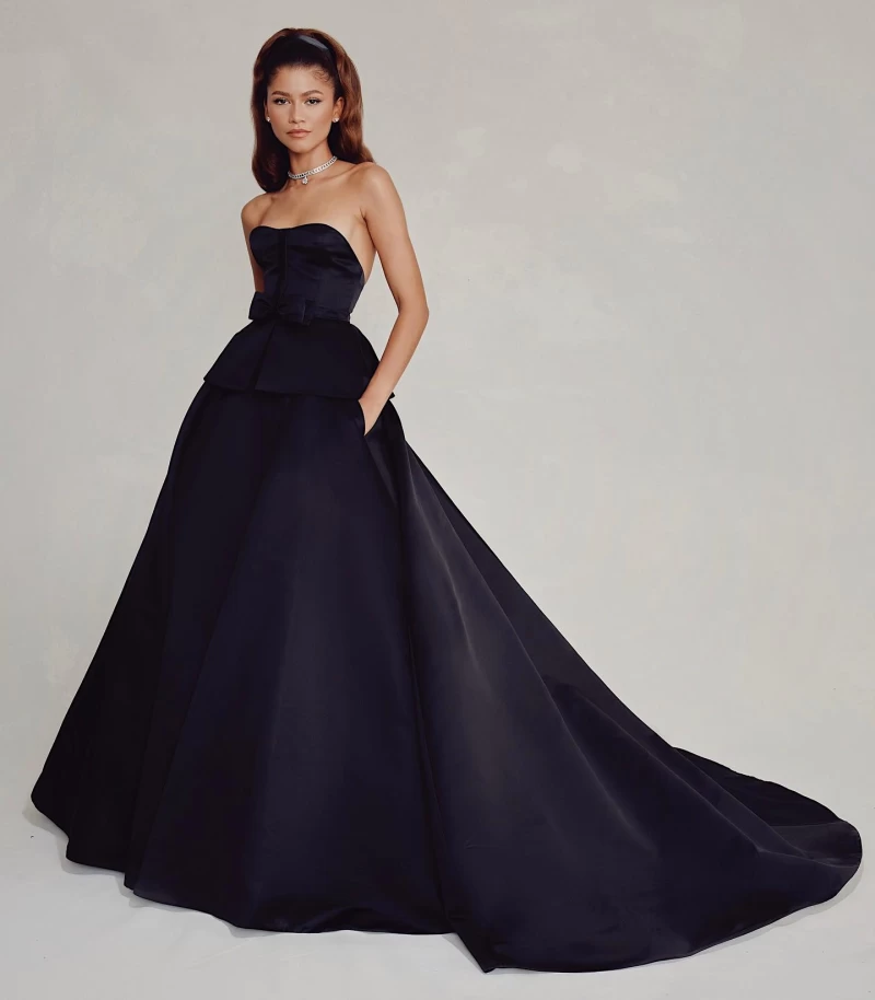 Zendaya goes classic in black Valentino gown on Emmys 2022 red carpet