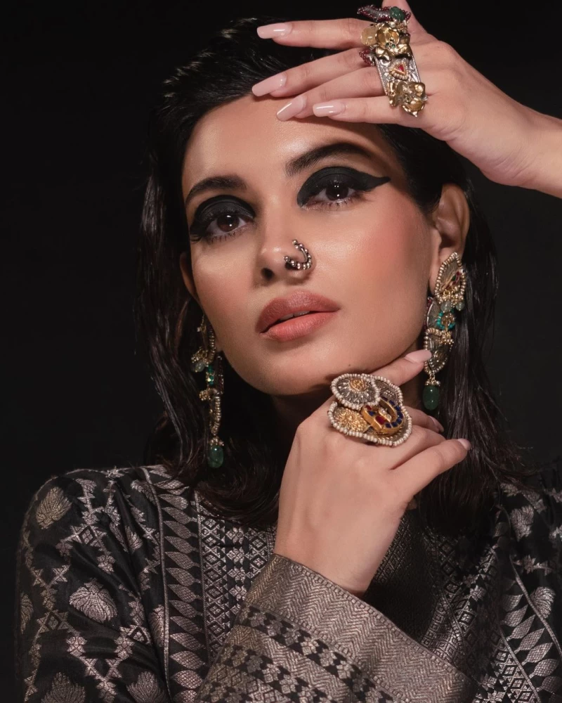 Diana Penty goes for bold eye makeup and fusion jewellery