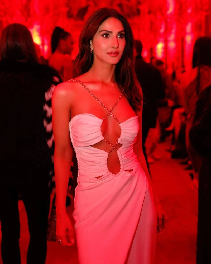 Vaani Kapoor Is A Treat To The Eyes In Bold White Dress With Plunging Neckline