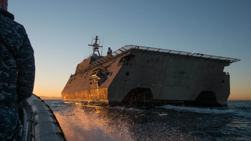 USS Coronado LCS 4 Independence class littoral combat ship trimaran U.S. Navy sea