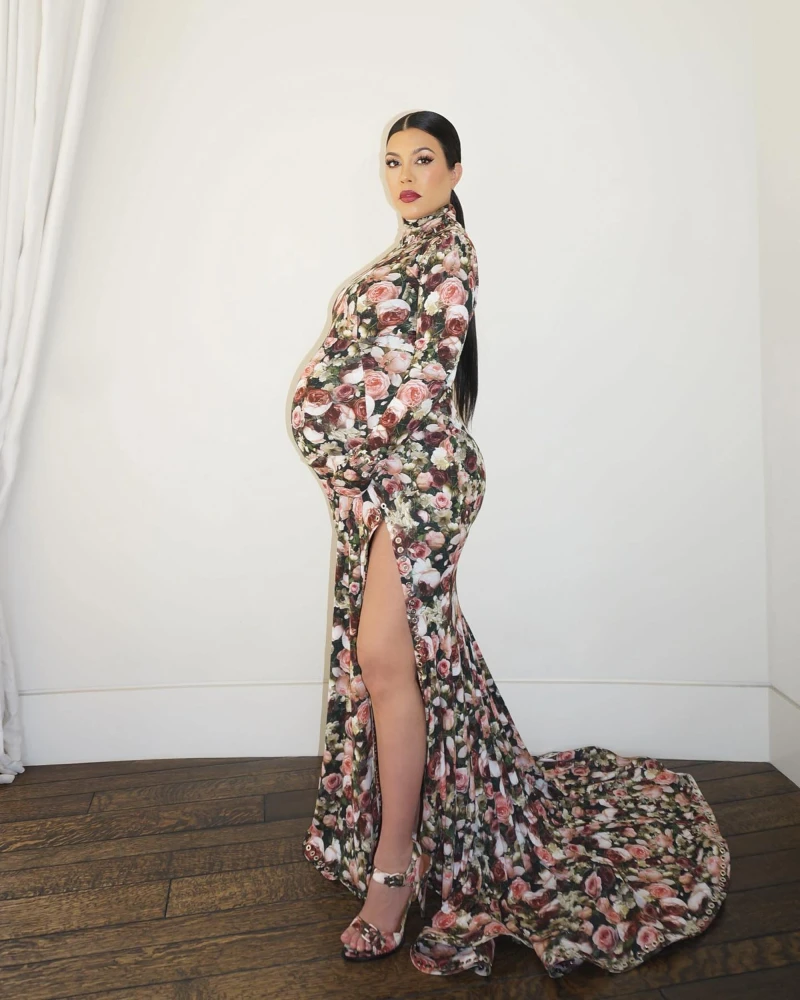 Trick or treat! Kourtney Kardashian dressed up as her sister, Kim, in the same Givenchy gown she wore to the 2013 Met Gala when she was pregnant with North
