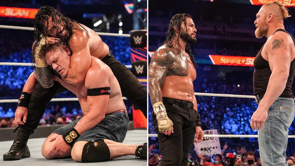 Roman Reigns defeated John Cena to retain his Universal Championship