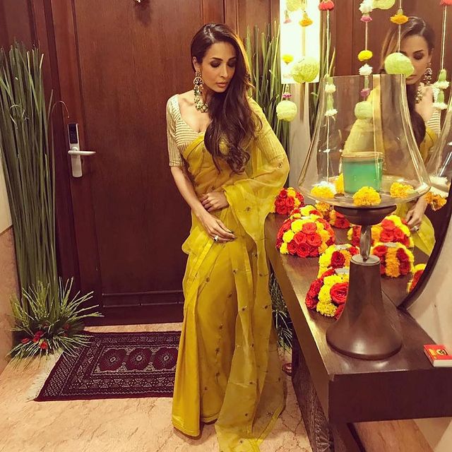 Malaika Arora is a vision in the yellow saree