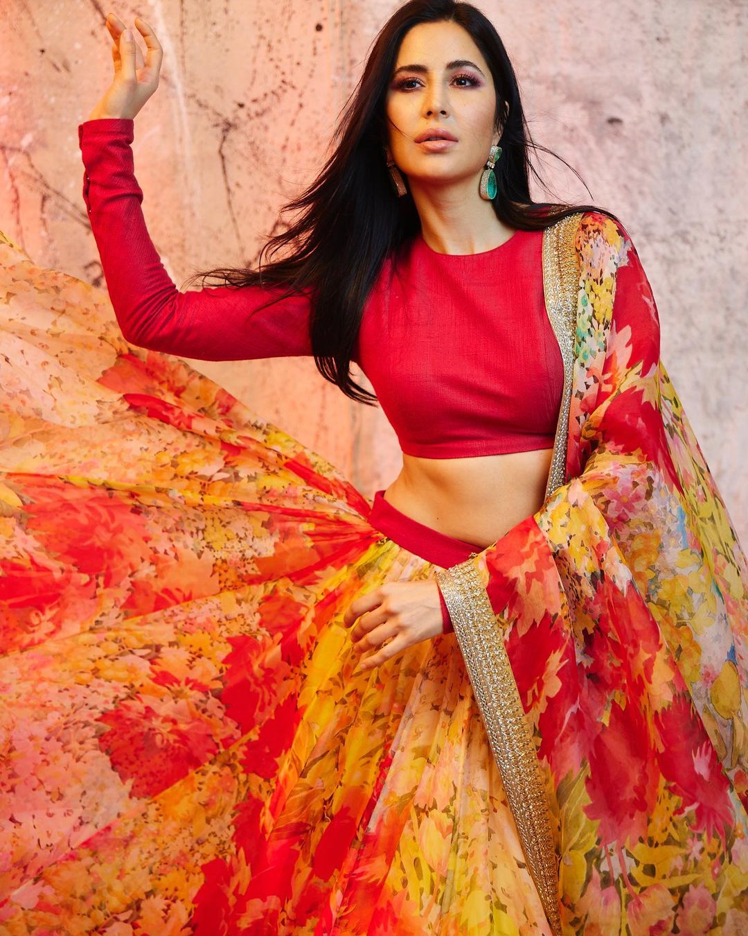 Katrina Kaif looks breathtaking in the floral lehenga