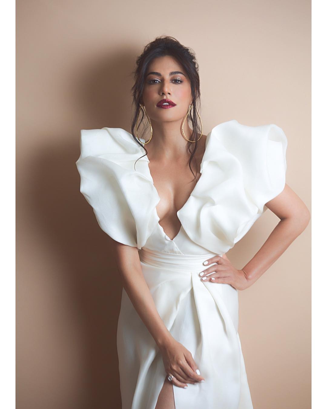 Chitrangda Singh is too hot to handle a white gown with ruffle sleeves