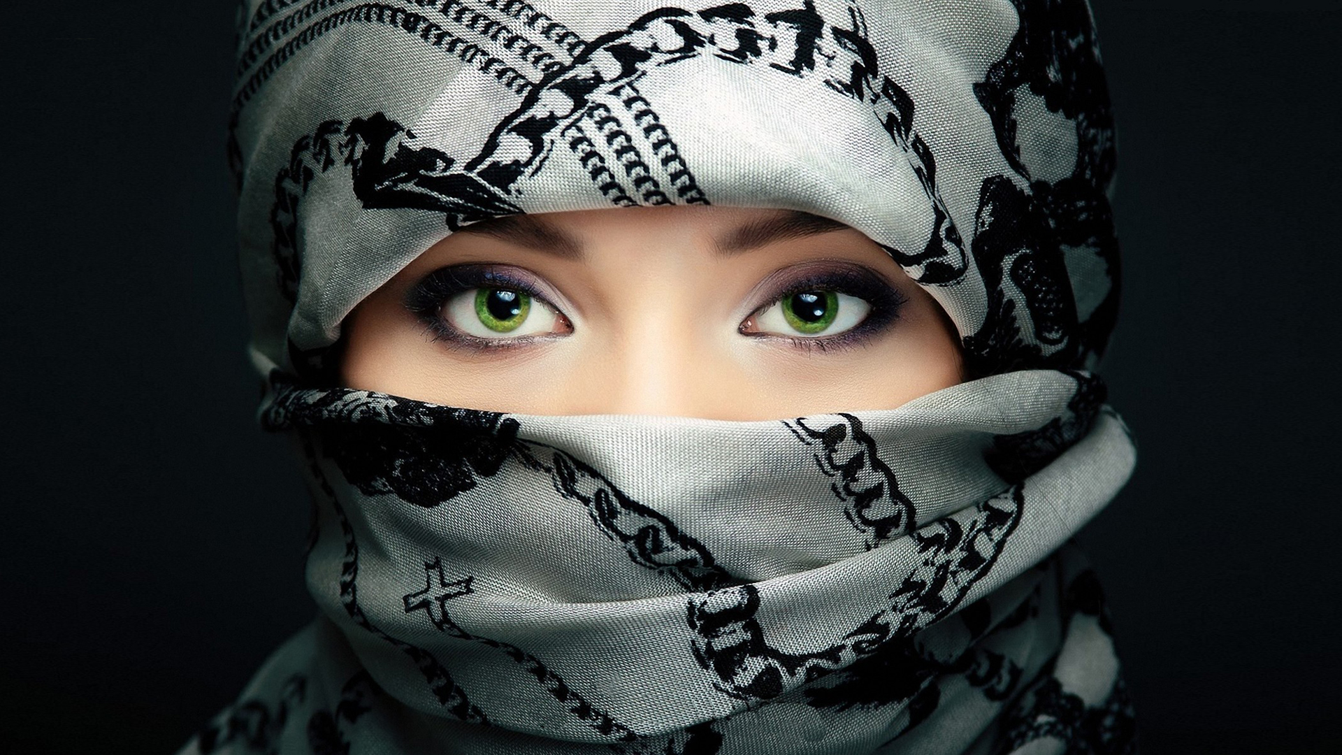 Beautiful Green Eyes in Close Up for Girl Wallpaper
