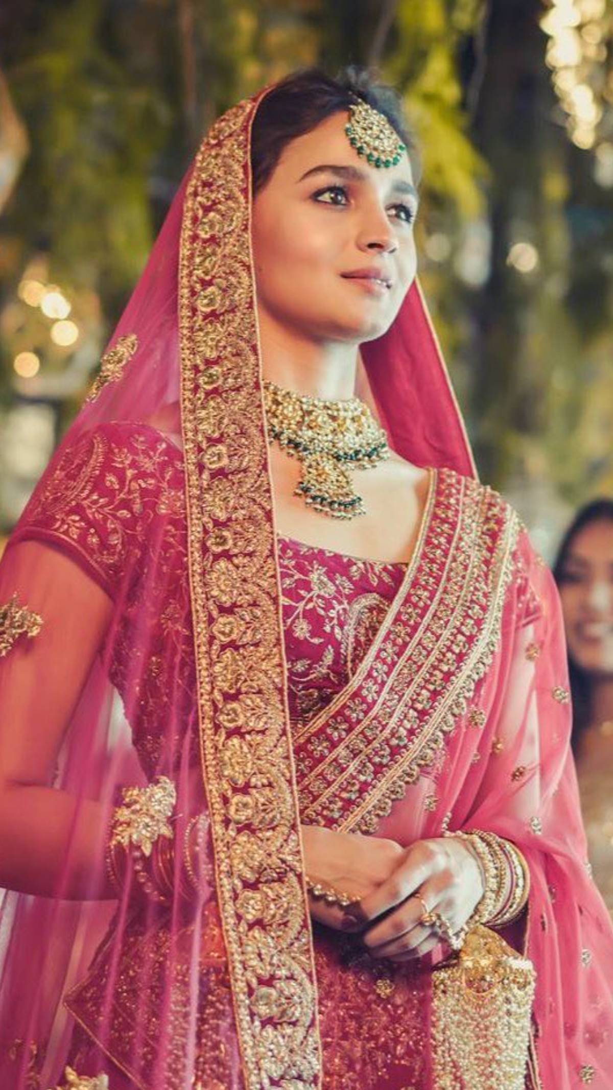 Alia Bhatt looks resplendent in the red bridal lehenga