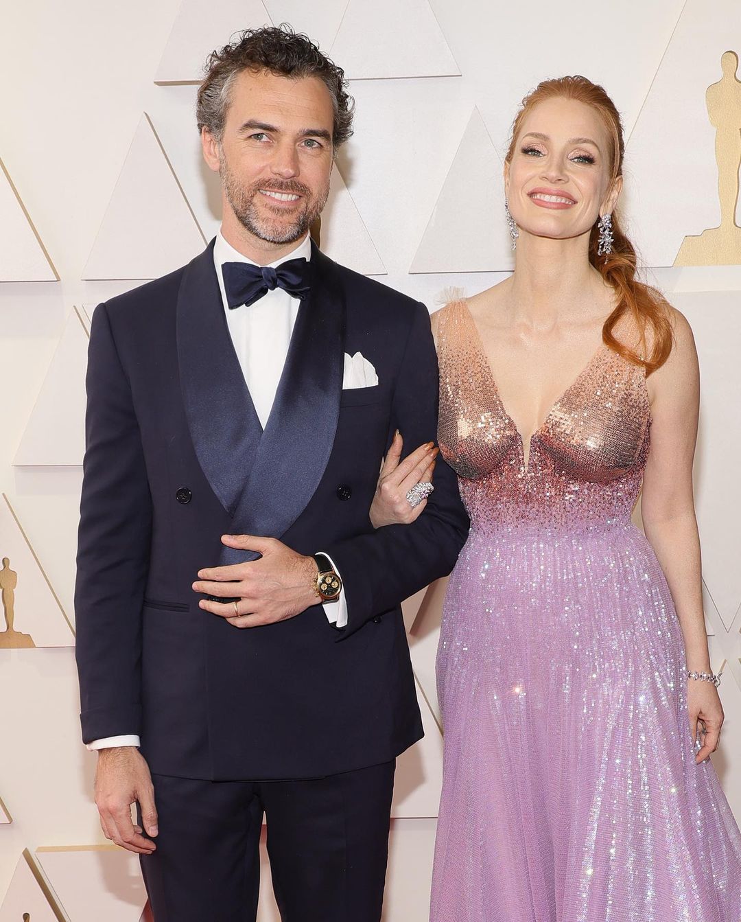 Jessica Chastain and husband Gian Luca Passi de Preposulo looked gorgeous