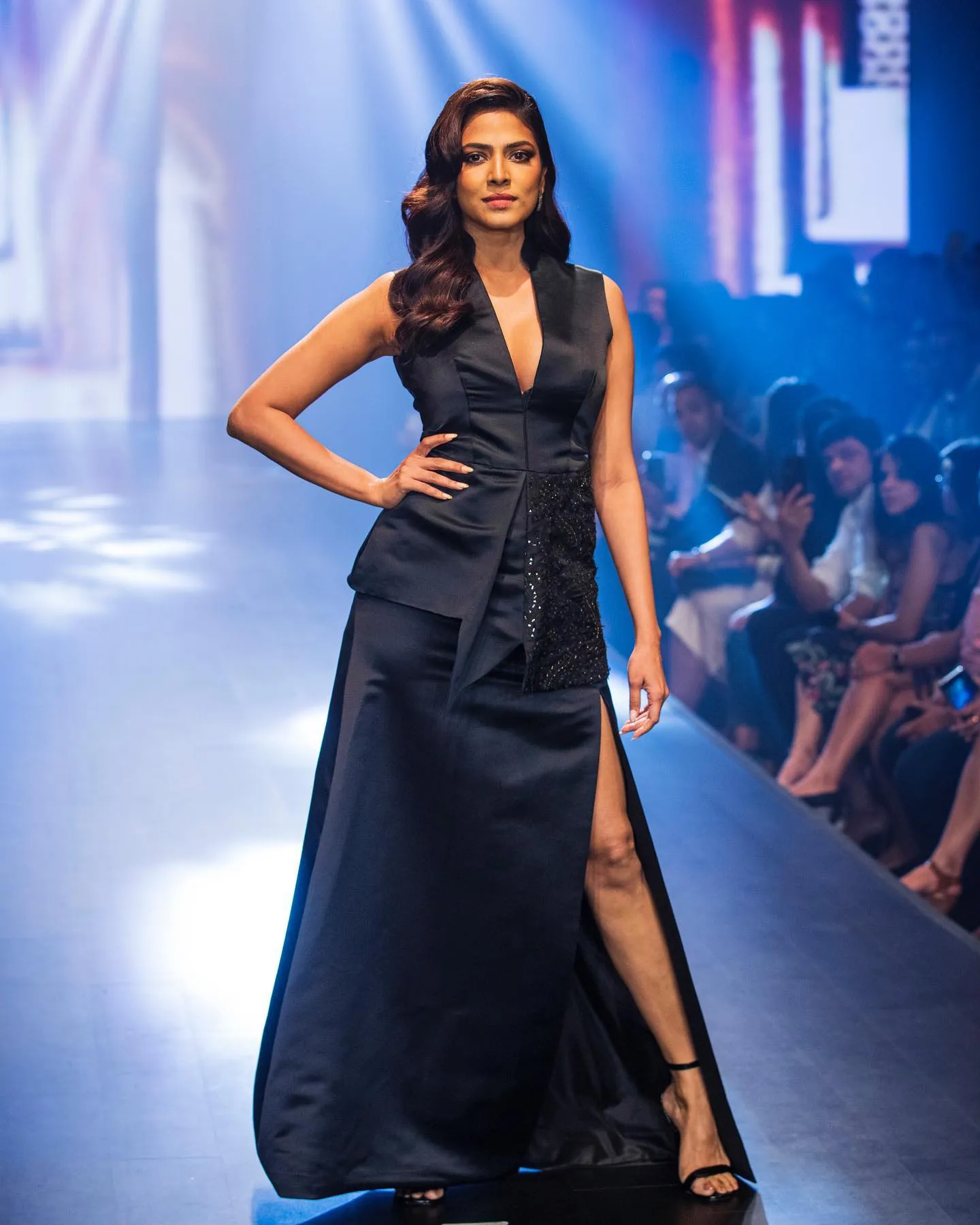Malavika Mohanan walks the ramp for designer Raghvendra Rathore