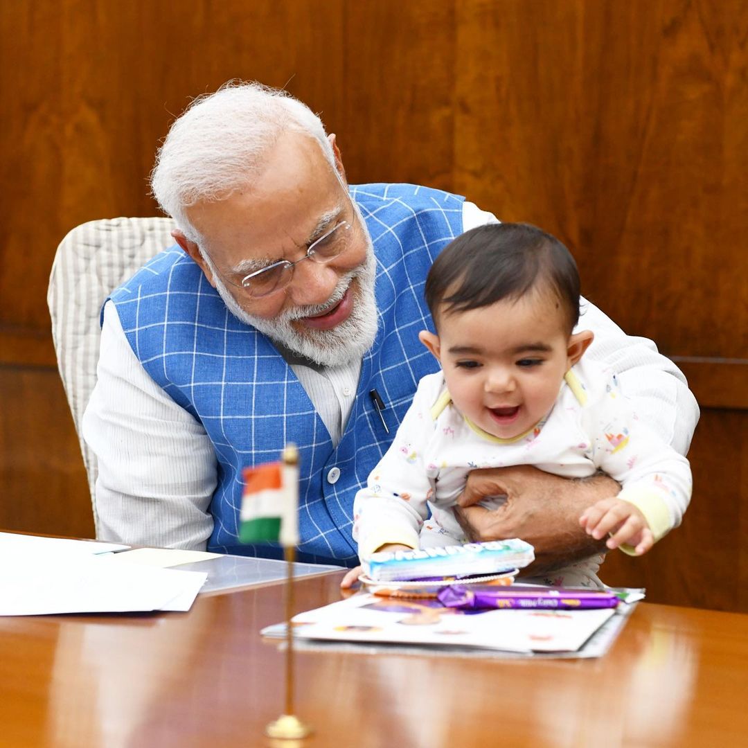 PM Narendra Modi and His Young Friends