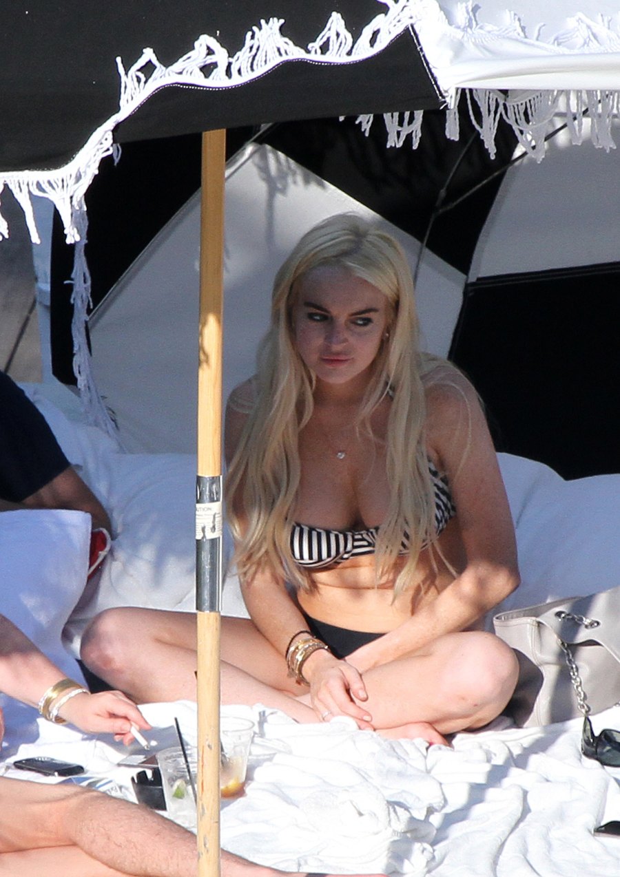 American actress Lindsay Lohan CHILLING OUT