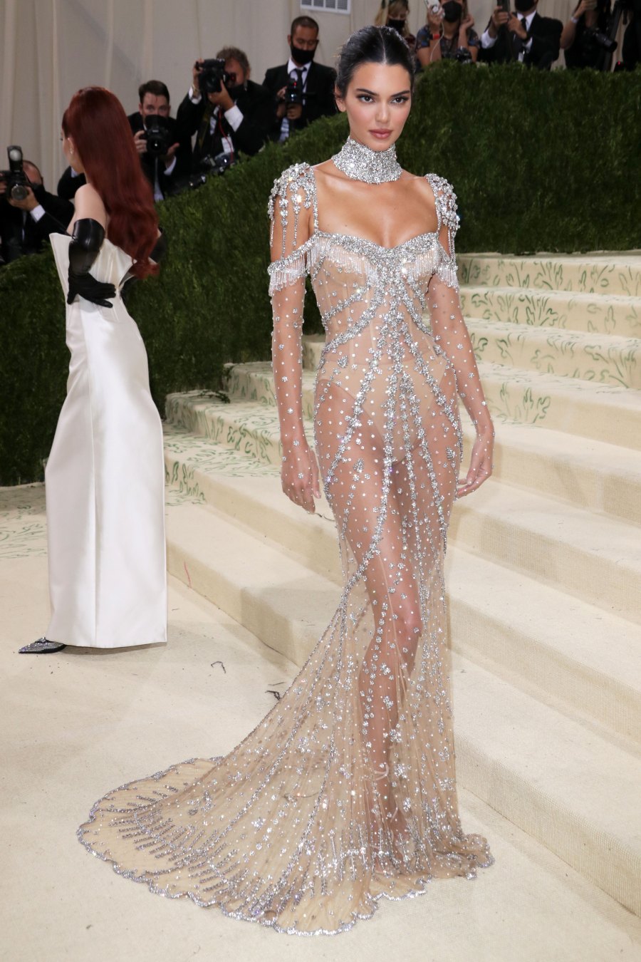 Kendall stunned in a sheer Givenchy gown