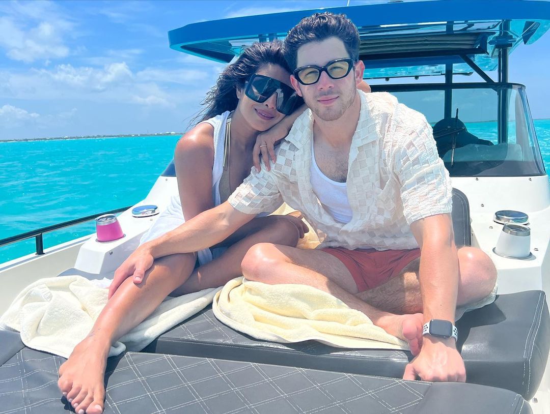 Priyanka Chopra and Nick Jonas aboard their luxury yacht