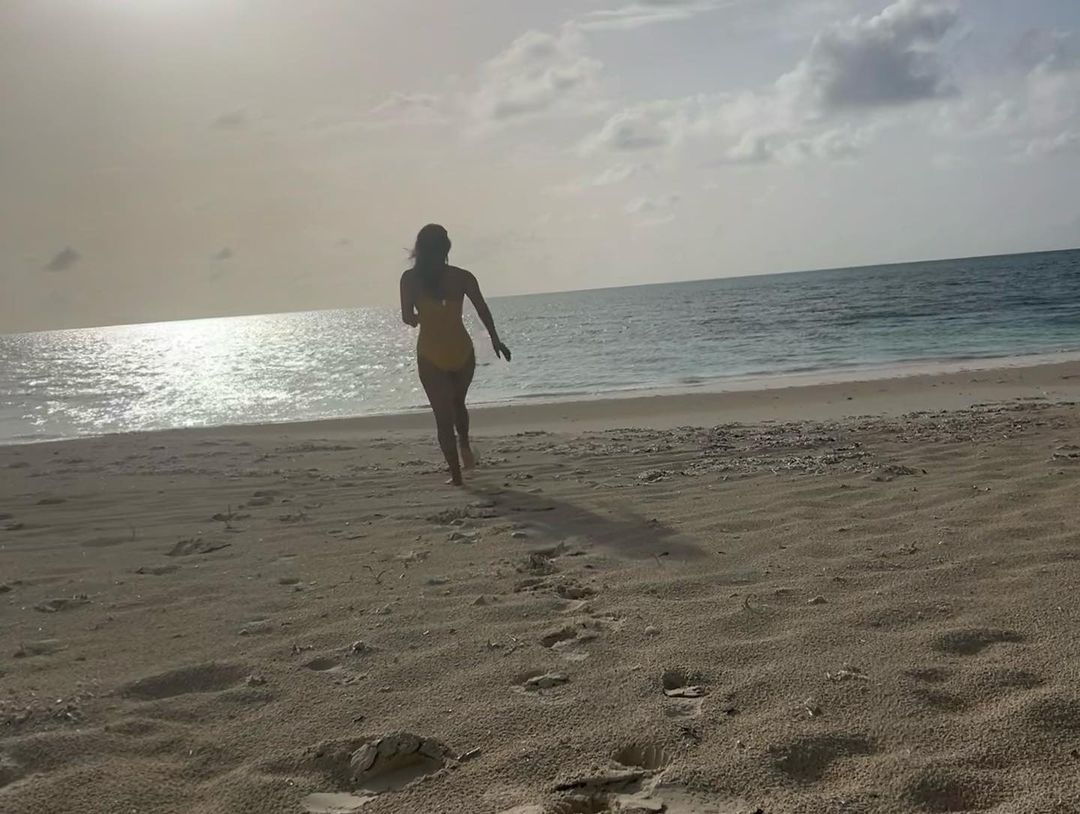Priyanka Chopra is seen enjoying a run on the beach in her bikini